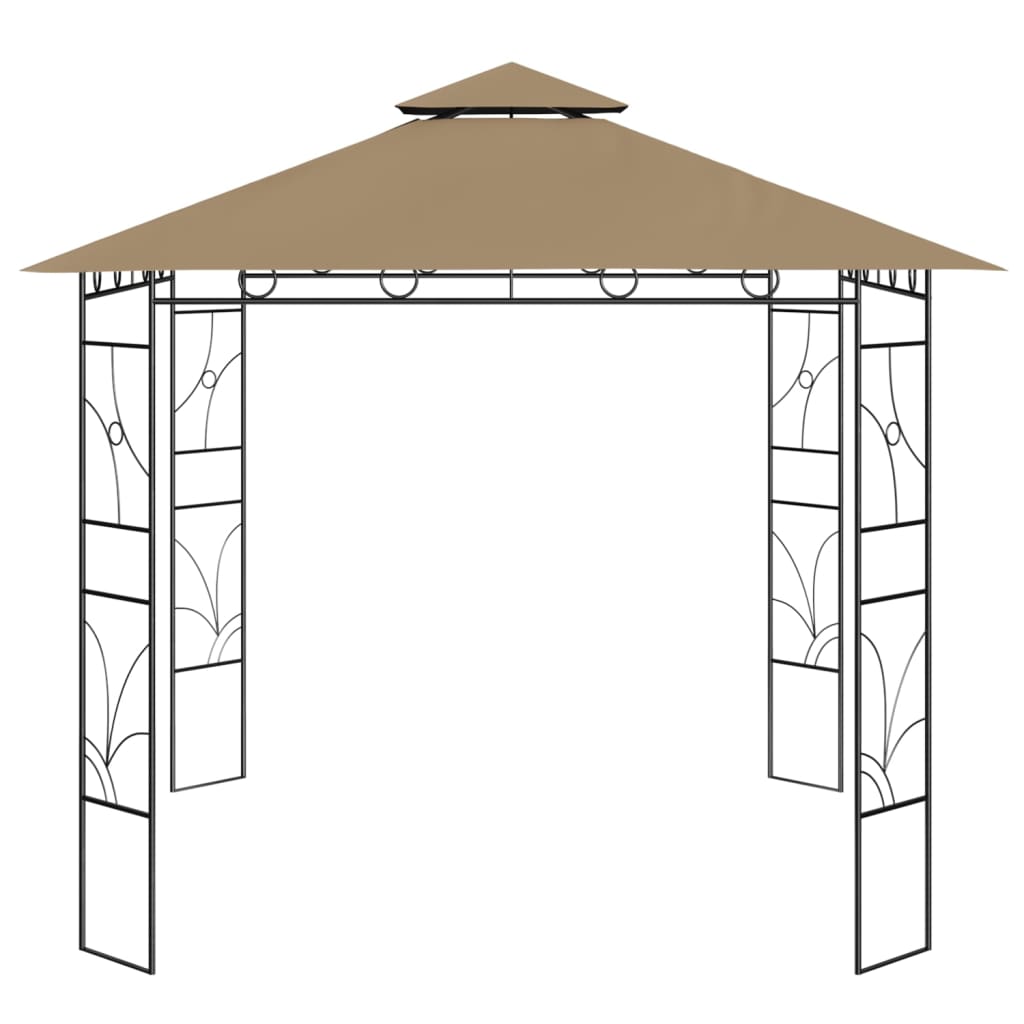 Paviljong 3x3x2,7 m taupe 160 g/m²