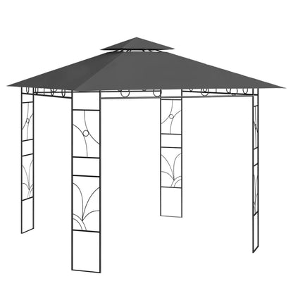 Paviljong 3x3x2,7 m antracit 160 g/m²