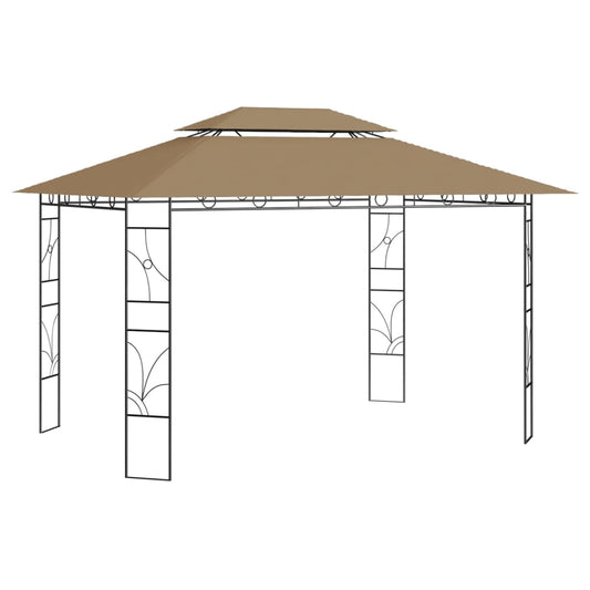 Paviljong 4x3x2,7 m taupe 160 g/m²