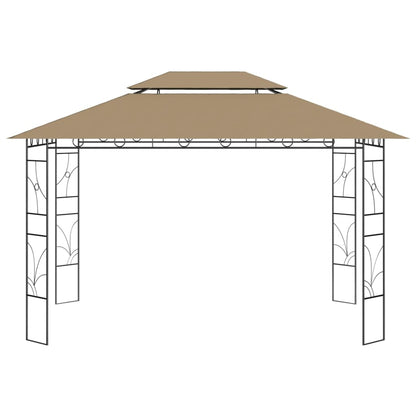 Paviljong 4x3x2,7 m taupe 160 g/m²