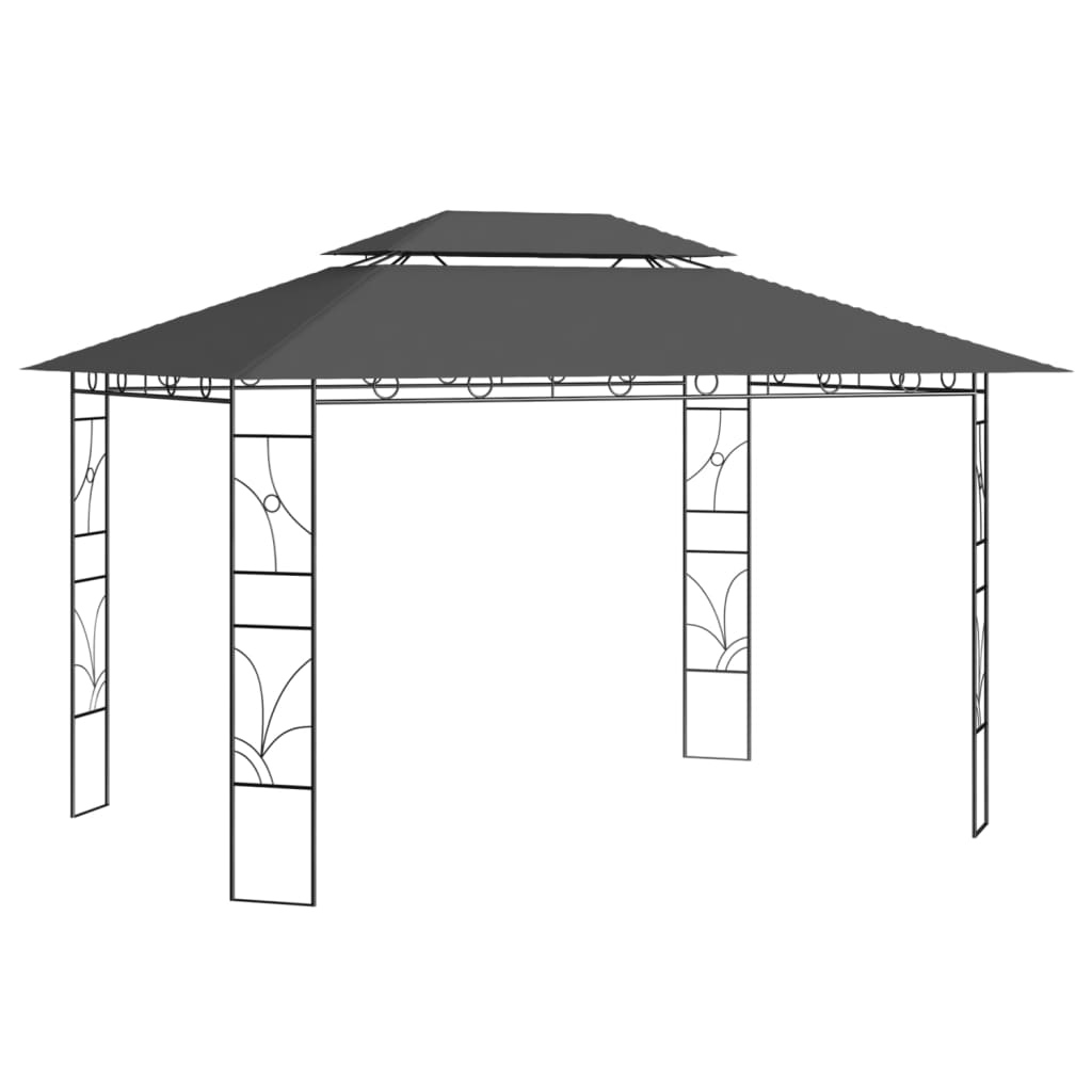 Paviljong 4x3x2,7 m antracit 160 g/m²