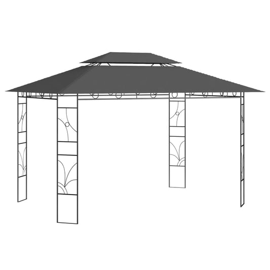 Paviljong 4x3x2,7 m antracit 160 g/m²