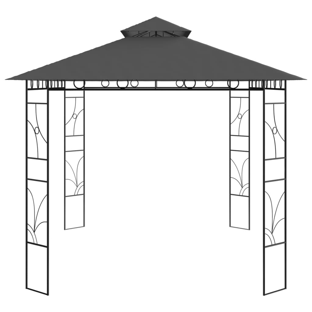 Paviljong 4x3x2,7 m antracit 160 g/m²