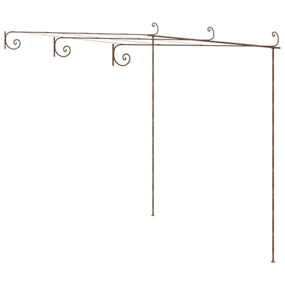 Pergola antikbrun 3x3x2,5 m järn