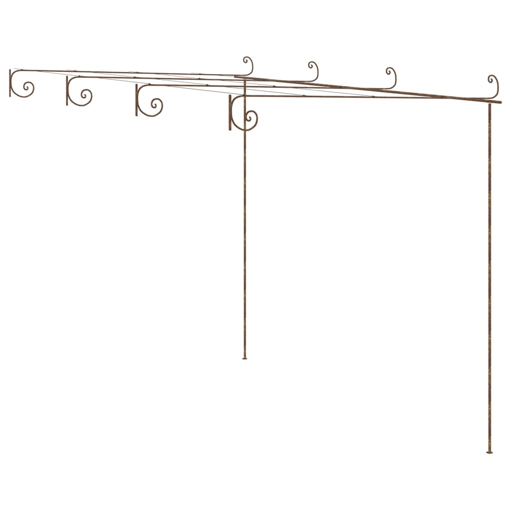 Pergola antikbrun 4x3x2,5 m järn