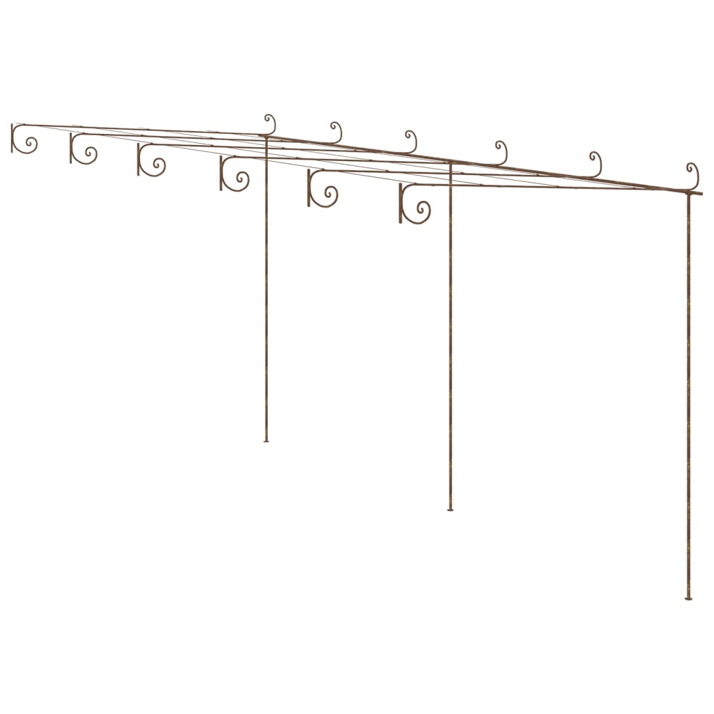 Pergola antikbrun 6x3x2,5 m järn