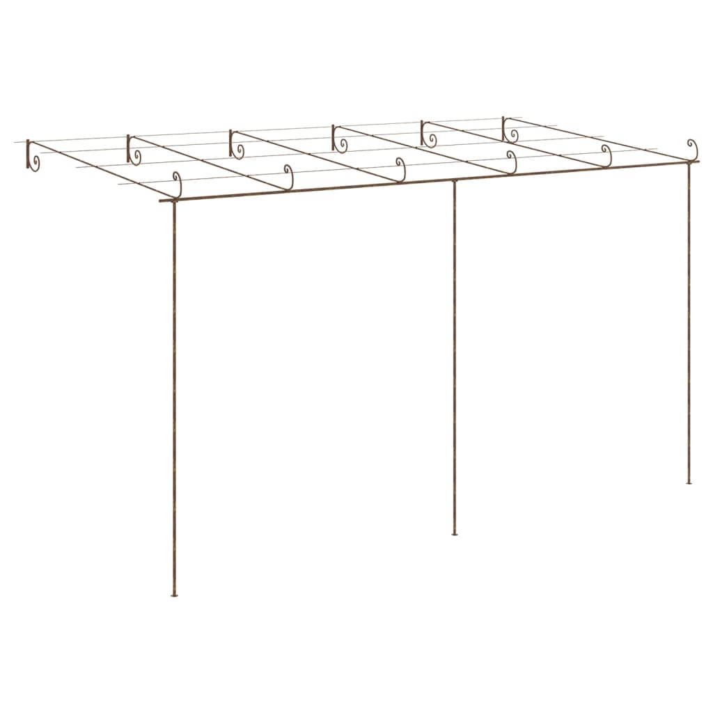 Pergola antikbrun 6x3x2,5 m järn