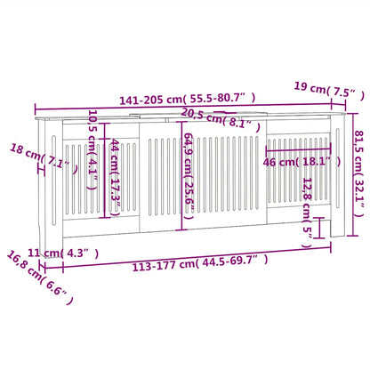 Elementskydd MDF vit 205 cm