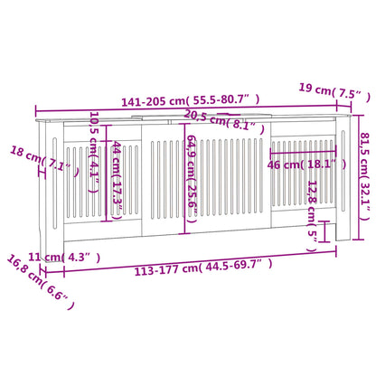 Elementskydd MDF svart 205 cm