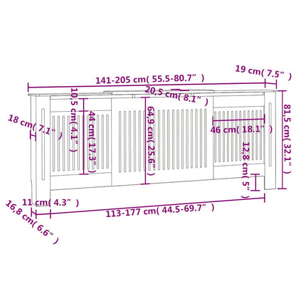 Elementskydd MDF 205 cm