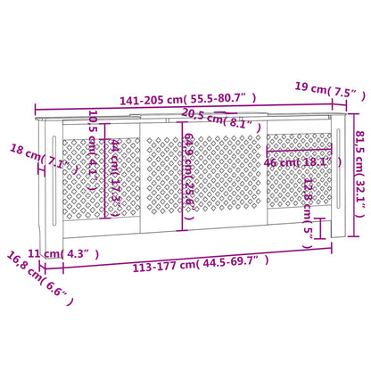 Elementskydd MDF vit 205 cm