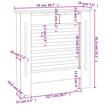 Elementskydd MDF svart 78 cm