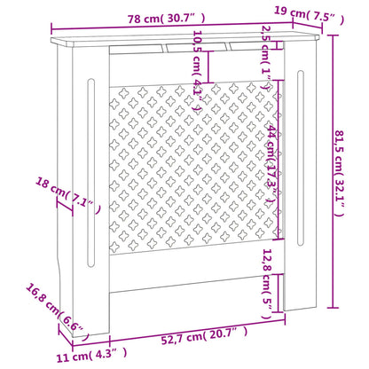 Elementskydd MDF vit 78 cm