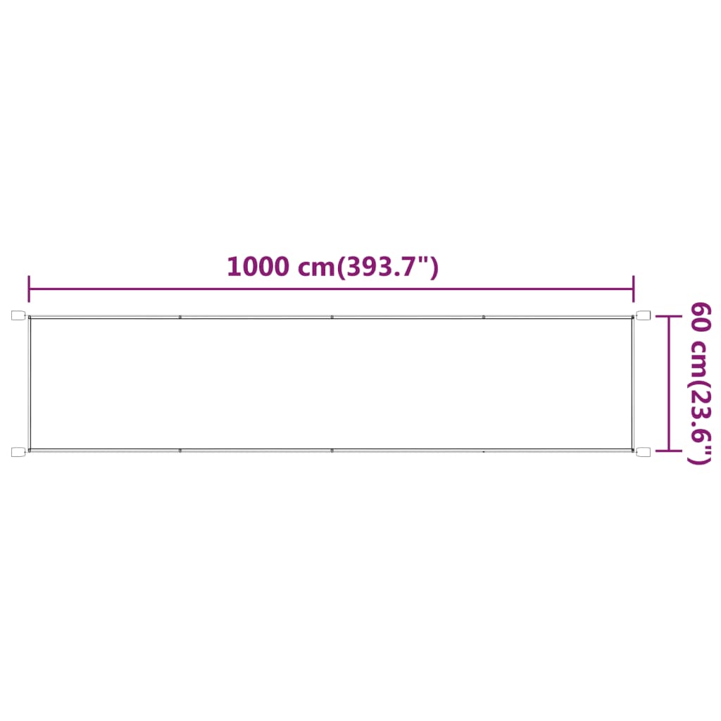 Markis vertikal vit 60x1000 cm oxfordtyg