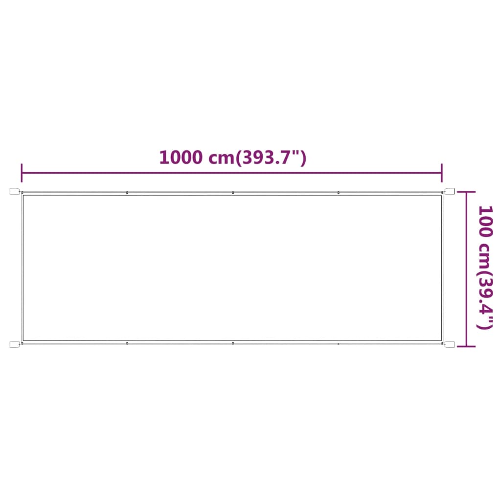 Markis vertikal antracit 100x1000 cm oxfordtyg