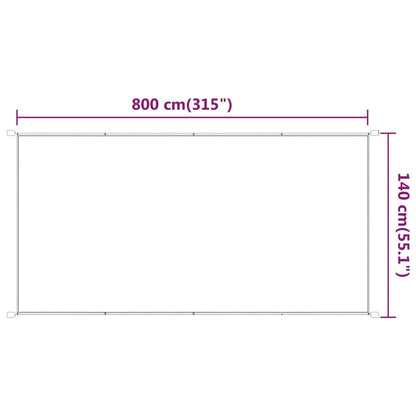 Markis vertikal antracit 140x800 cm oxfordtyg