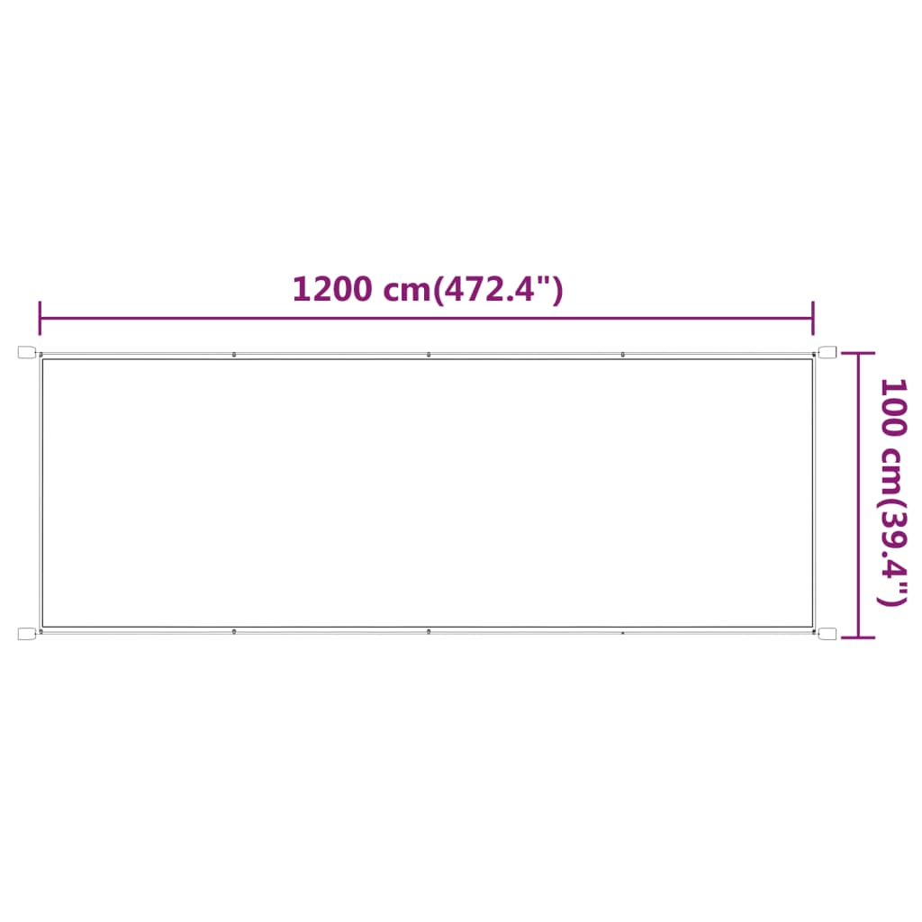 Markis vertikal ljusgrön 100x1200 cm oxfordtyg