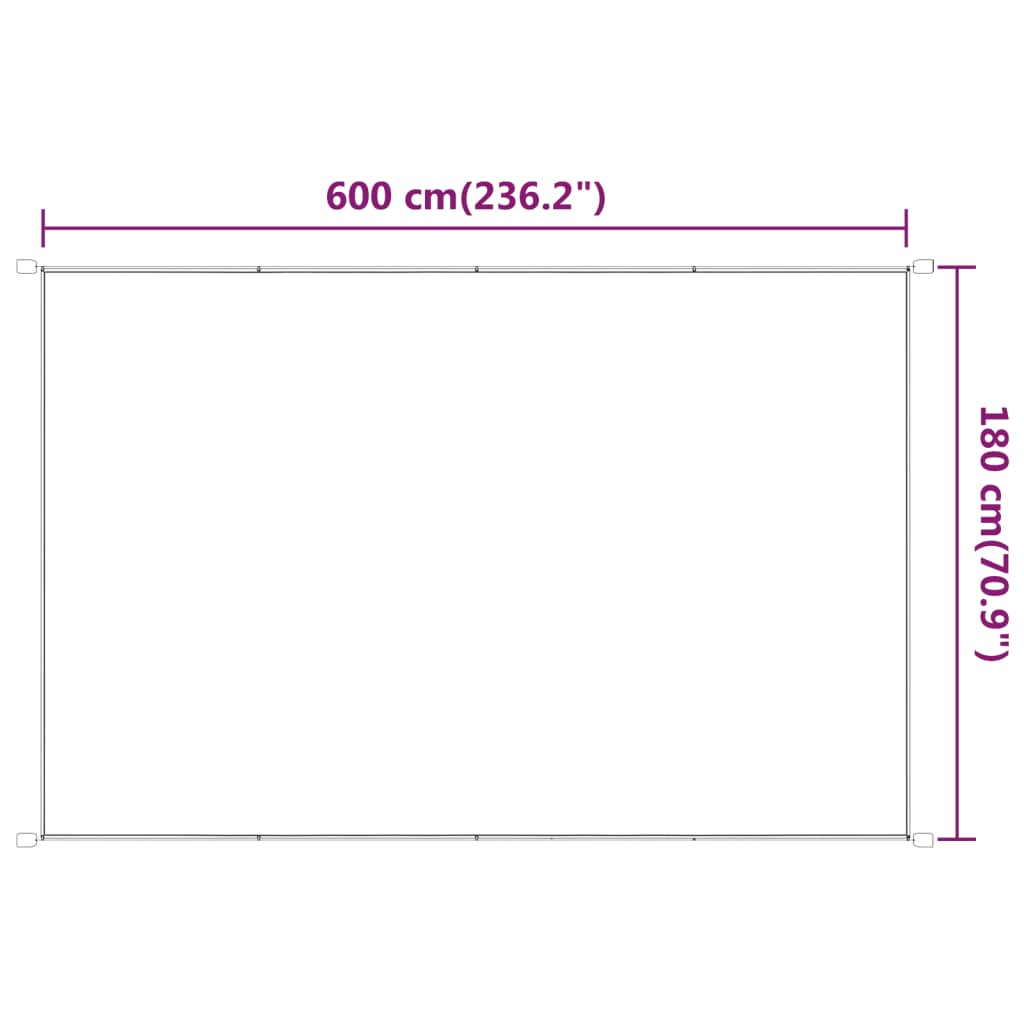 Markis vertikal ljusgrön 180x600 cm oxfordtyg