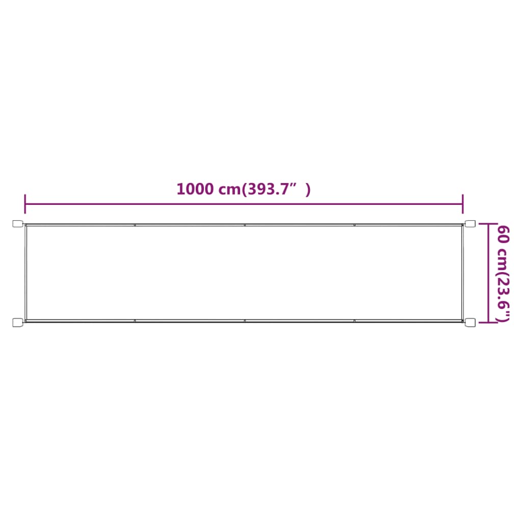 Markis vertikal terrakotta 60x1000 cm oxfordtyg