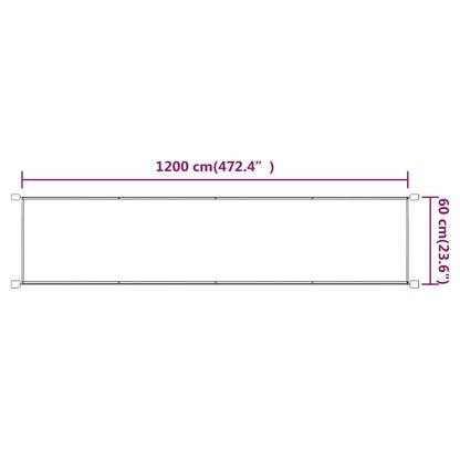 Markis vertikal terrakotta 60x1200 cm oxfordtyg