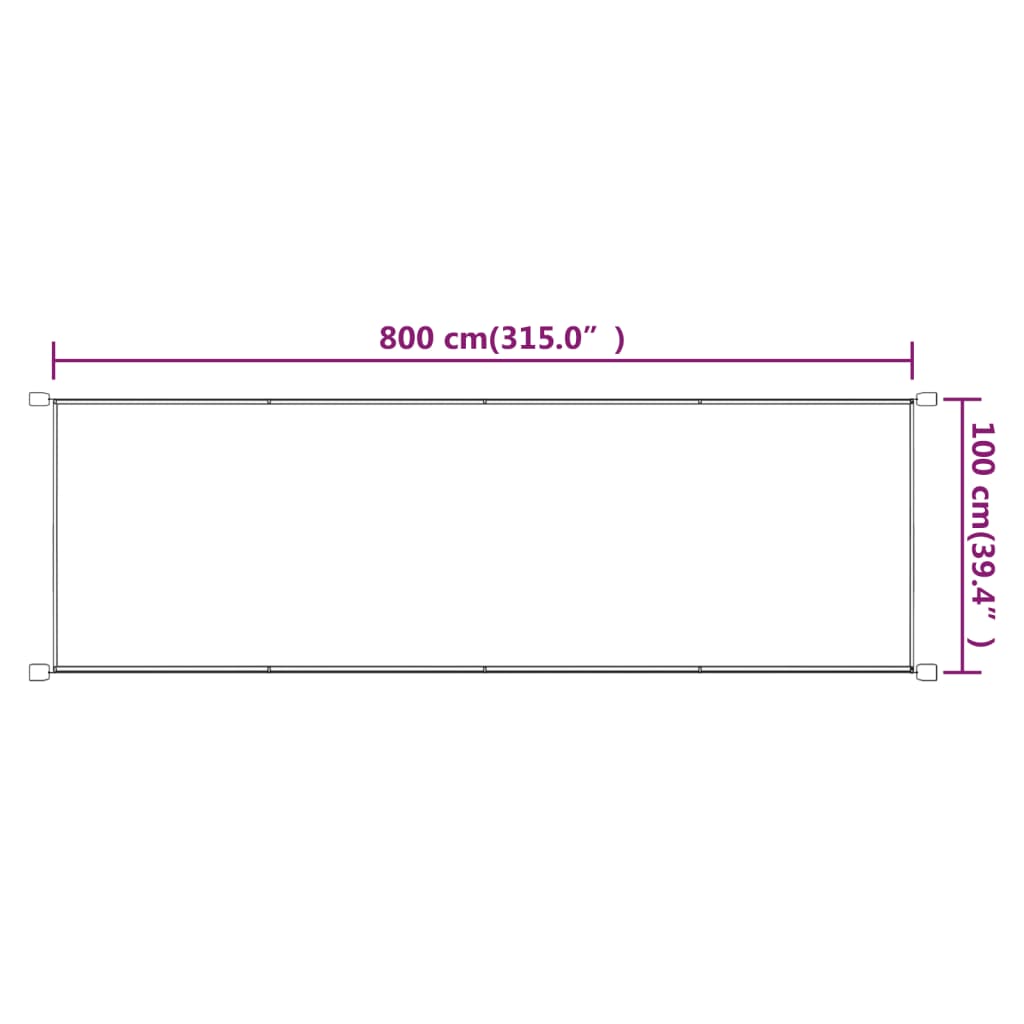 Markis vertikal terrakotta 100x800 cm oxfordtyg