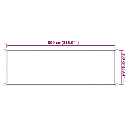 Markis vertikal terrakotta 100x800 cm oxfordtyg