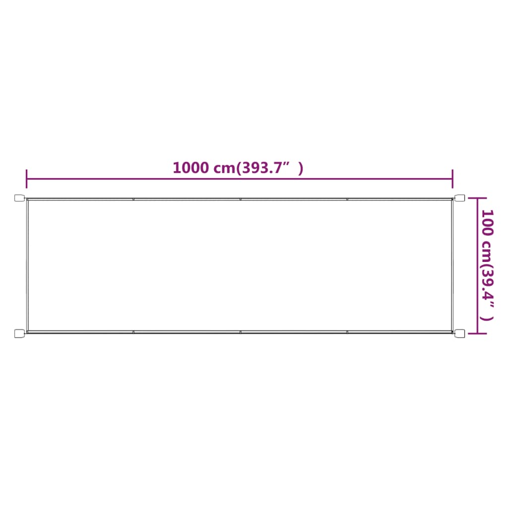 Markis vertikal terrakotta 100x1000 cm oxfordtyg