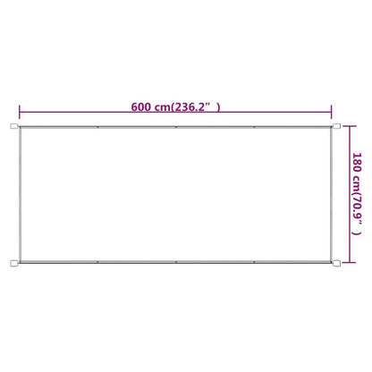 Markis vertikal terrakotta 180x600 cm oxfordtyg