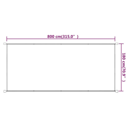 Markis vertikal terrakotta 180x800 cm oxfordtyg