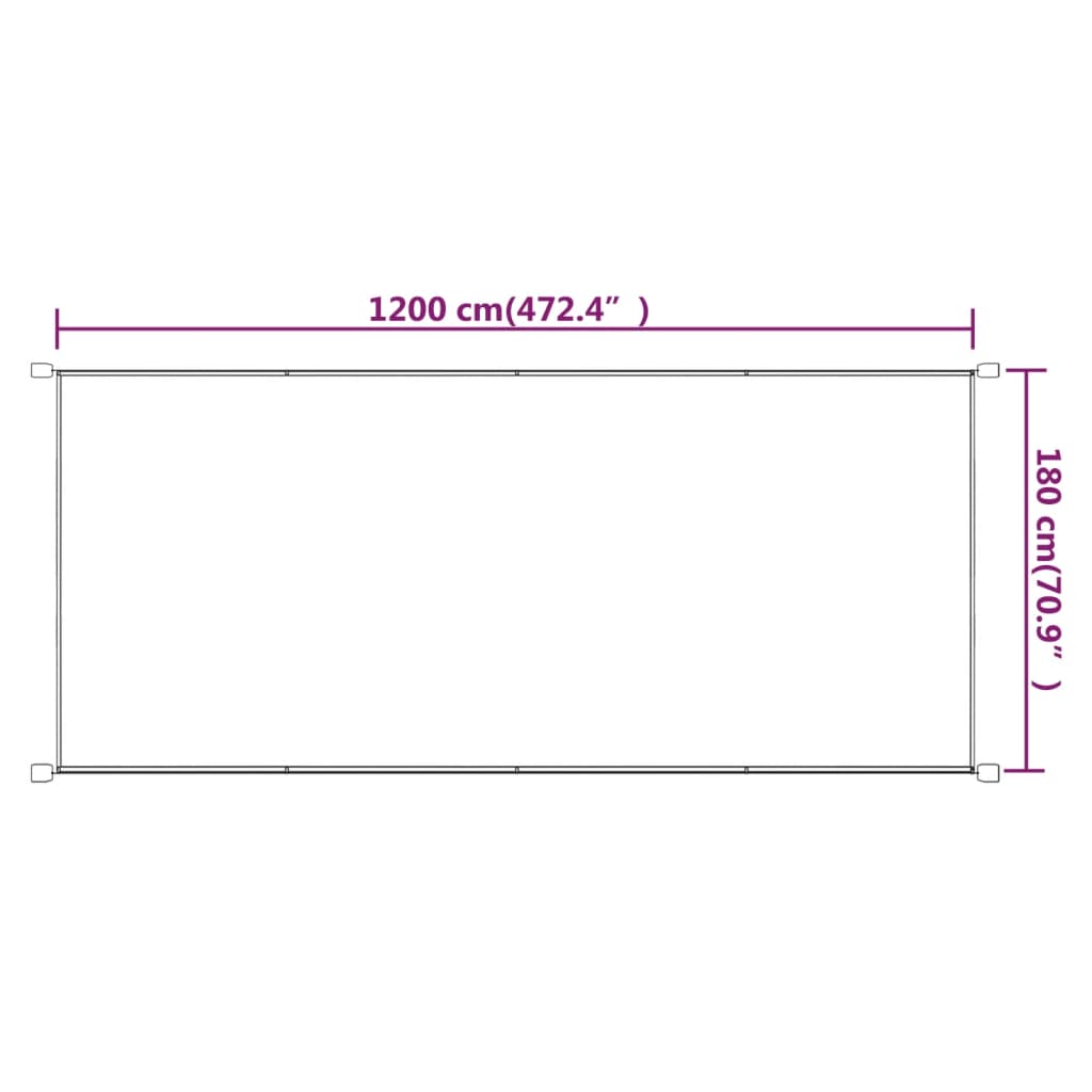 Markis vertikal terrakotta 180x1200 cm oxfordtyg