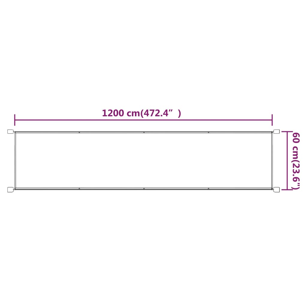 Markis vertikal taupe 60x1200 cm oxfordtyg