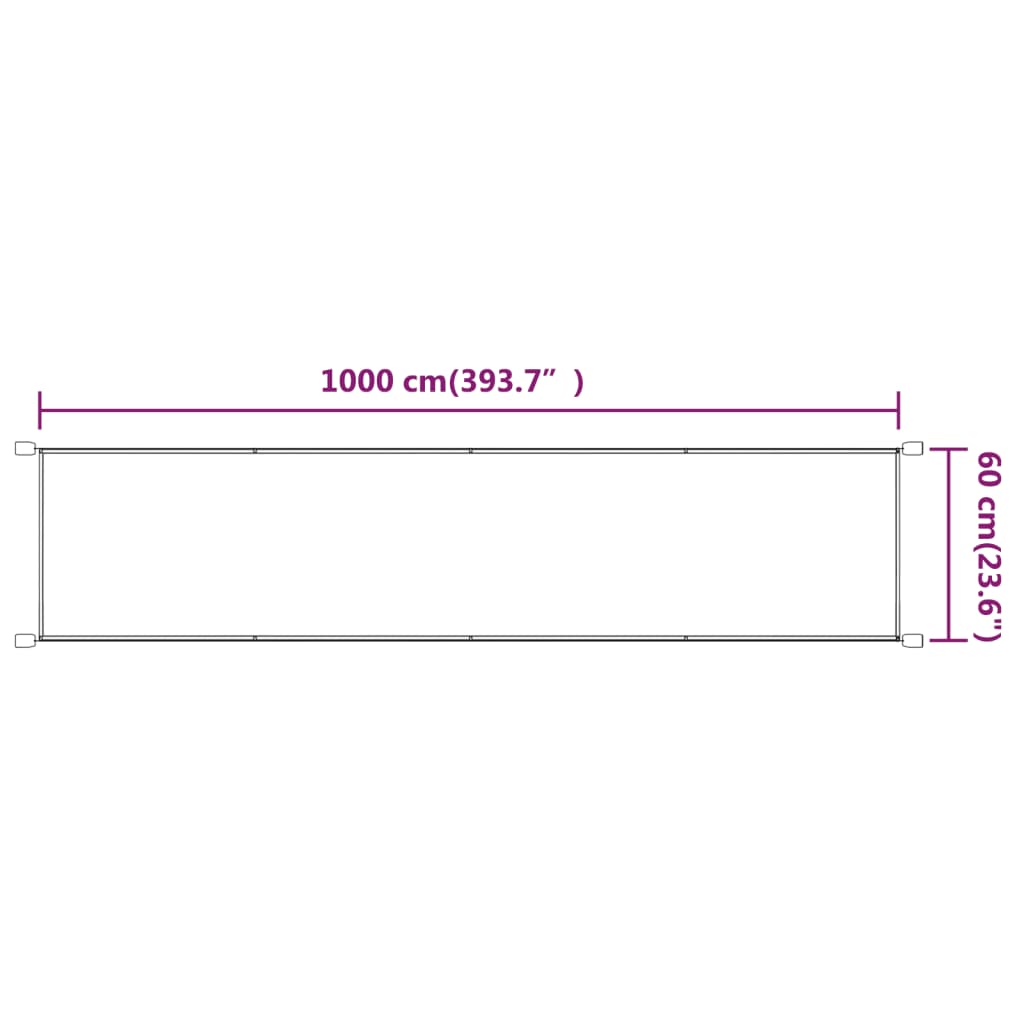 Markis vertikal blå 60x1000 cm oxfordtyg