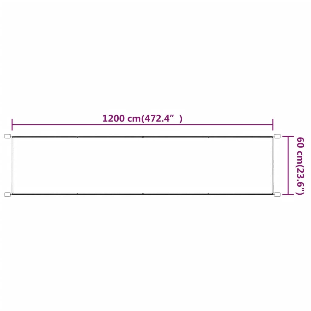 Markis vertikal blå 60x1200 cm oxfordtyg