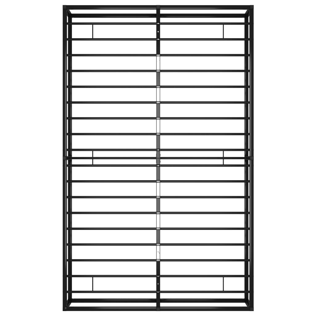 Sängram utan madrass svart metall 120x200 cm