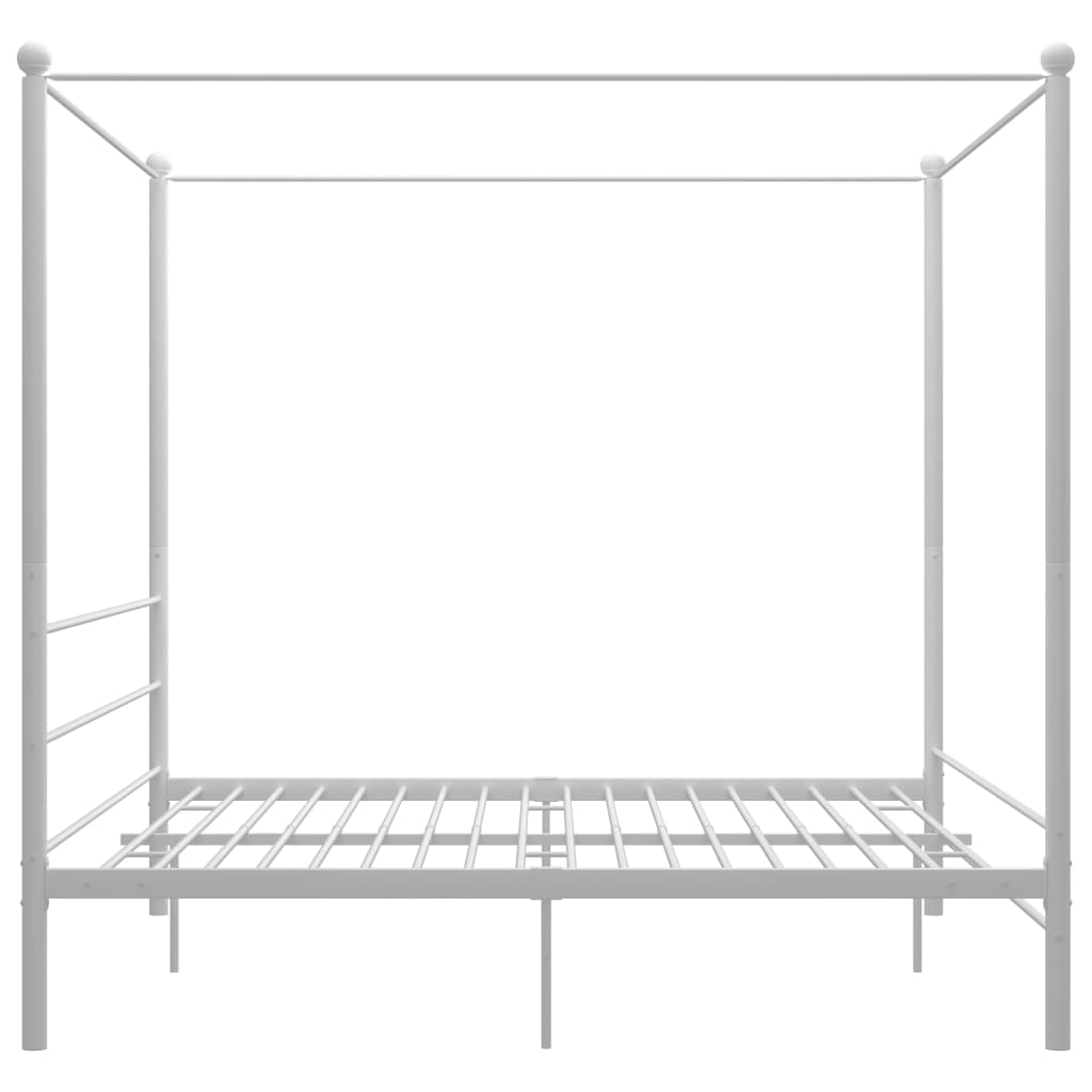 Himmelsäng vit metall 200x200 cm