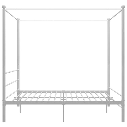 Himmelsäng vit metall 200x200 cm