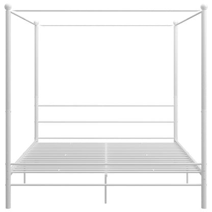 Himmelsäng vit metall 200x200 cm