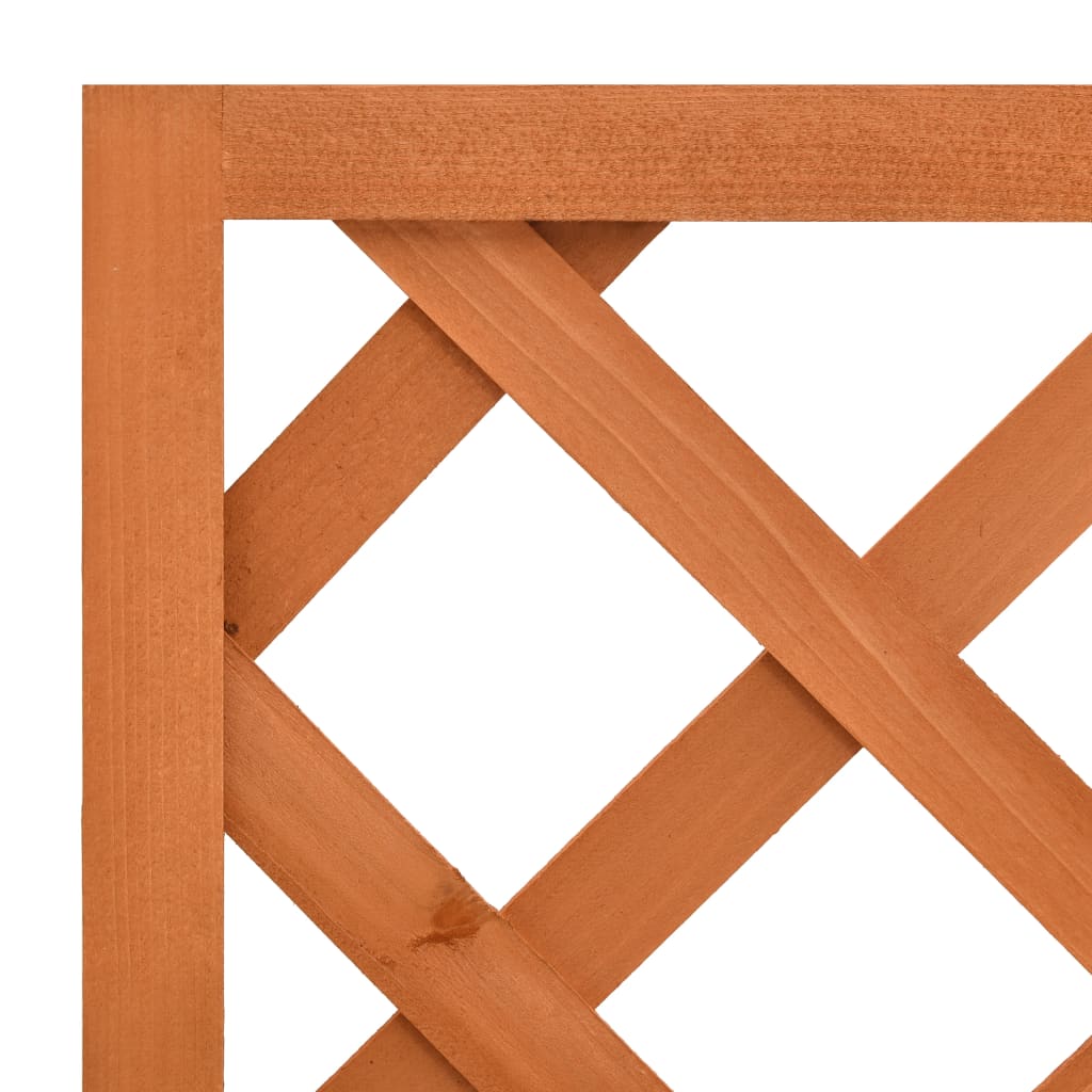 Odlingslåda med spaljé orange 50x25x90 cm massivt granträ