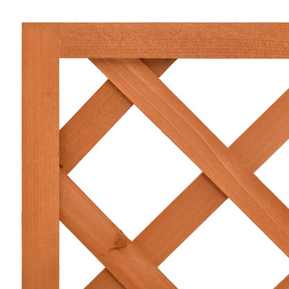 Odlingslåda med spaljé orange 50x25x90 cm massivt granträ