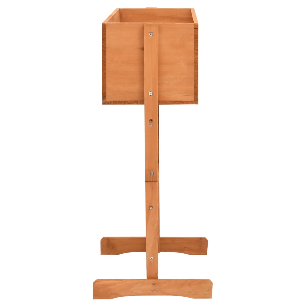 Odlingslåda med spaljé orange 45x30x74 cm massivt granträ