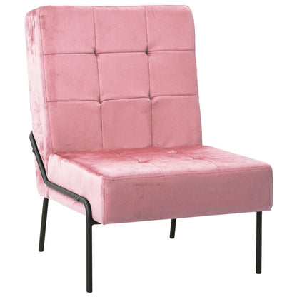 Avkopplingsstol 65x79x87 cm rosa sammet