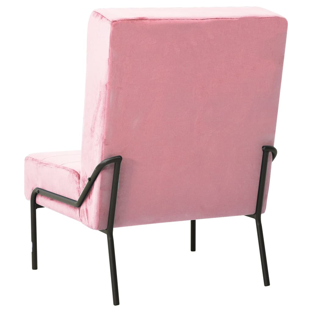 Avkopplingsstol 65x79x87 cm rosa sammet