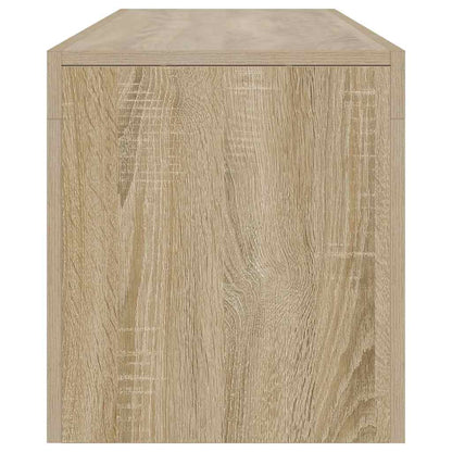 Tv-bänk med LED-belysning sonoma-ek 140x36,5x40 cm