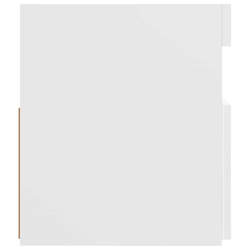 TV-bänk med LED-belysning vit 120x35x40 cm