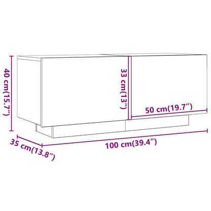 TV-skåp svart 100x35x40 cm konstruerat trä