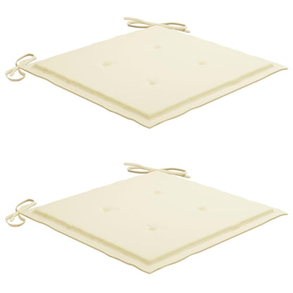 Trädgårdsstolar med dynor 2 st massivt akaciaträ