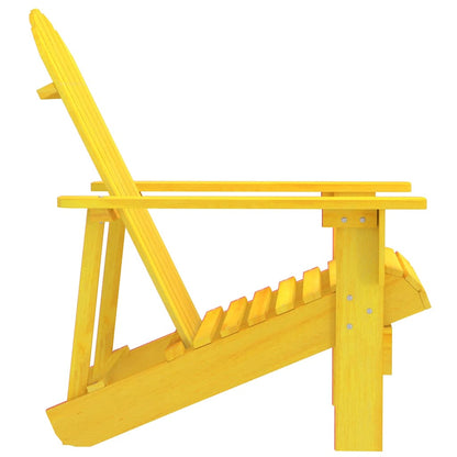 Adirondackstol massivt granträ gul