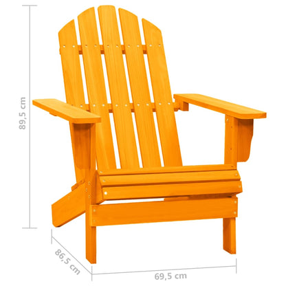 Adirondackstol massivt granträ orange