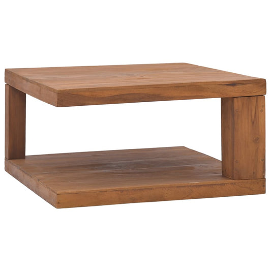 Soffbord 65x65x33 cm massiv teak