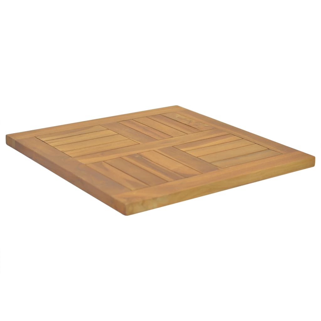 Fyrkantig bordsskiva 50x50x2,5 cm massiv teak